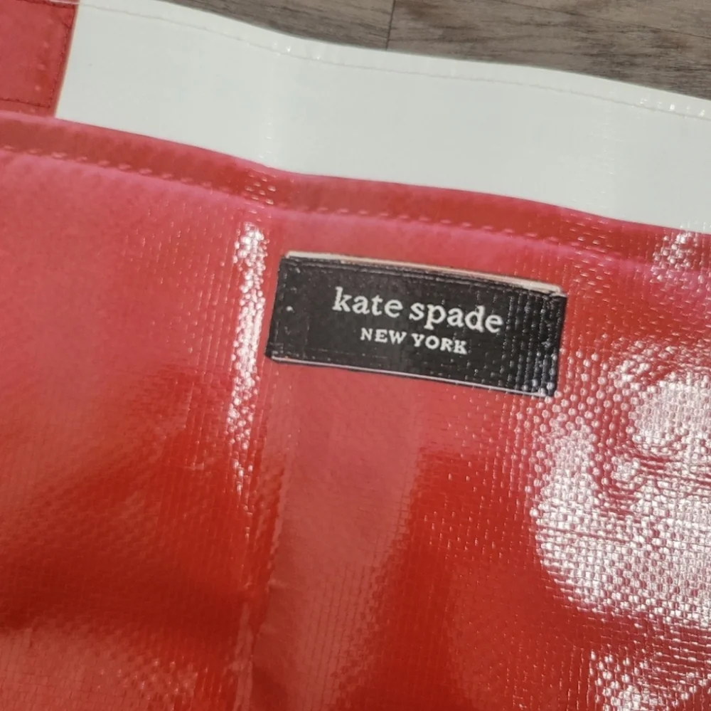 NWT Kate Spade × Target Reusable Large Tote Bag Red & White Limited Edition NEW